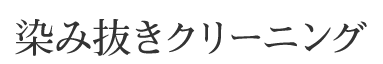 染み抜きクリーニング